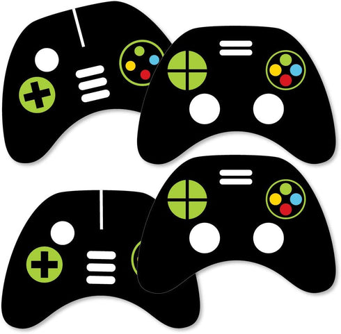 Big Dot of Happiness Game Zone - DIY Pixel Video Game Controller Decorations - Set of 20 Birthday Essentials