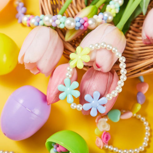 12 Pack Set JOYIN Prefilled Easter Eggs with Jewelry Toys, Different Designs of Necklaces and Bracelets Girls Jewelry