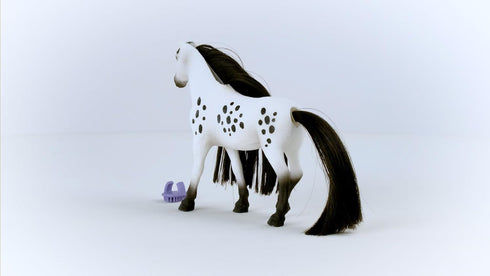 Schleich Horse Club Sofia's Beauties, Knabstrupper Stallion Beauty Horse with Brushable Hair, 8pc Styling Figurine