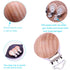 Dummy 30 Natural Beech Wood Round Pacifier Clips Silicone Pacifier Holder Suspender Clips Sutoyuen Wood Pacifier Clip
