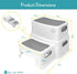 2 Counter Forbena Toddler Step Stool for Bathroom Sink, Step Stool for Kids Toilet Potty Training, Non-Slip Toddlers