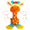 WHNKFB Baby Teether Rattle Toy - Soft Giraffe Plush with Crinkle Squeaky Sound,