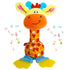 WHNKFB Baby Teether Rattle Toy - Soft Giraffe Plush with Crinkle Squeaky Sound,