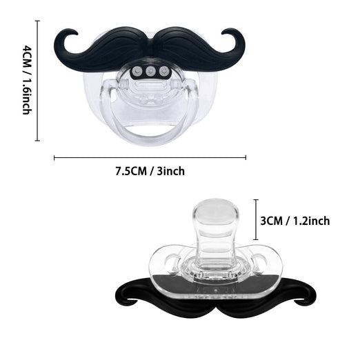 0-18 Funny Baby Pacifiers,Mustache Pacifiers Months for Babies,Mustache Binky,Gift for Newborns,Infants,Toddlers,Baby