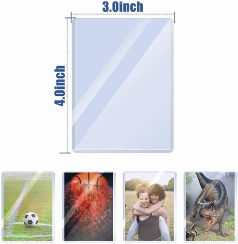 NESSDOVE 1000 (500 500 PCS Toploaders and Panny Sleeves - Premium Hard Plastic Card Protectors, Trading Card