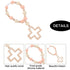 Communion Cross Baptism Silicone Rosary Necklace Light Pink Shower Baptism Party Supply Rosary Necklace First Rosary