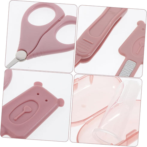 Set Nail Care Boy Girl Nail Grooming Kit with Scissors Clippers File Tweezers for Newborns Toddlers Young Boy Girl Safe