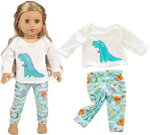 Ecore Fun 18 Inch Doll Clothes Pajamas Tracksuit for 18 Inch Boy or Girl Doll - Birthday Reward Gift
