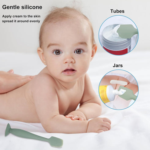 QYG 3 pack Baby Diaper Cream Spatula, Baby Butt Paste Spatula, Diaper Cream Applicator for Newborn Babies, Diaper Cream