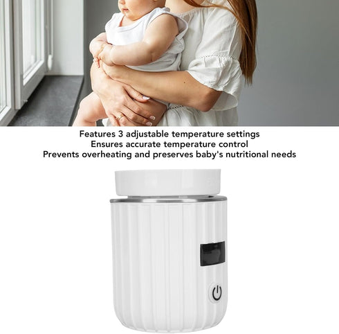 TARSHYRY 6 3 Settings 8000mAH Portable Bottle Warmer Electric Milk Heater for Travel with Adapters Temperature Battery
