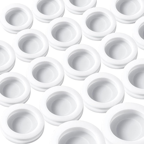 Boao 20 Pieces Piggy Bank Stopper Replacement, Bulk Rubber Plugs in 7 Sizes (White)