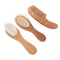 Hairbrush and Comb Set with Soft Wool Bristles and Beech Wood Handle
