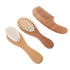 Hairbrush and Comb Set with Soft Wool Bristles and Beech Wood Handle