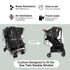 Rain Cover for Zoe Twin Double Stroller by SASHA'S, Zipper Access, Maximum Coverage, Weather Shield (Stroller not