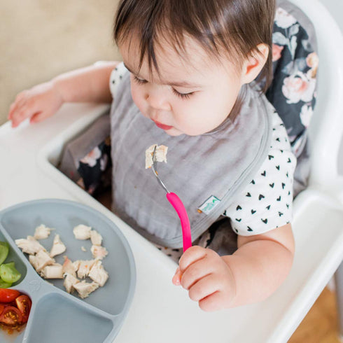 0-12mo 100 Green Sprouts Absorbent Organic Cotton Muslin Bibs, Hypoallergenic, STANDARD by OEKO-TEX Certified, Tested