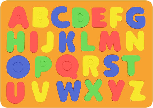 Magnetic Alphabet Puzzle for Toddlers - Foam Letters, Fridge Magnets for Preschool ABC Learning Toys, Random Color