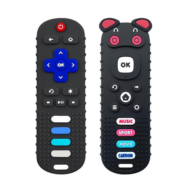 2-Pack Silicone Baby Teething Toys, TV Remote Shape Teethers for Infants, Chew Toys for Toddlers