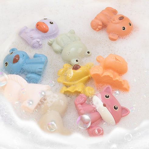 Baby Bath Toys for Babies 6 - 12 Months, 9 Pack No Hole Silicone Animal Bathtub Pool Float Toy Baby Girl Boy Present