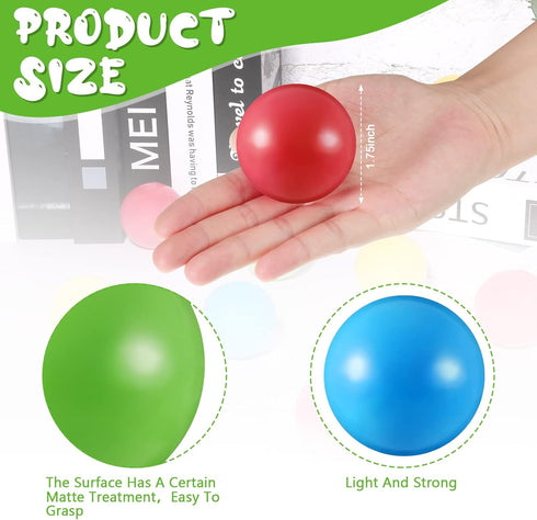 12 Bulldozer 1.75 Inch Civaner Pieces Multi Colored Plastic Replacement Balls Small Popper Toy Balls Soft Crush Proof
