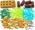 General Jim's Treasure Chest Gem Blocks, Jewel Chest, Gems, Diamonds, Bullion Gold Bar, Crystals, 100 Dollar Bill Cash Building Blocks for Teens and Adults