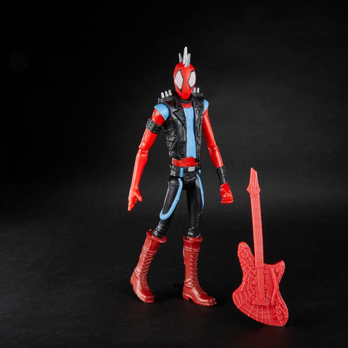 Spider-Man Marvel: Across The Spider-Verse Spider-Punk Toy, 6-Inch Action Figure with Guitar Accessory