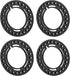 RCLIONS 4pcs Aluminum 1.9inch RC Beadlock Wheel Rim Replacement Ring for 1/10 RC Crawler Car Wheels/Rims, Black
