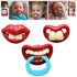 Sdetrcq Funny Pacifier for Baby, Buck Tooth Pacifier Fake Big Teeth Soft Pacifiers