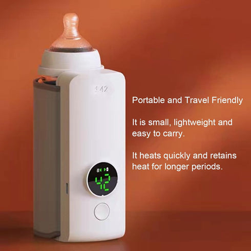 Mummy Portable Bottle Warmer for Travel, Wireless Fast Warming Baby Feeding on The Go, Bottle Warmer Sleeve Constant