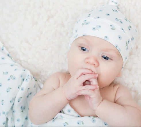 Set| 47in 47in| lulujo Birth Announcement Hat & Swaddle Blanket Unisex Softest Bamboo Muslin Baby Swaddle Blanket|