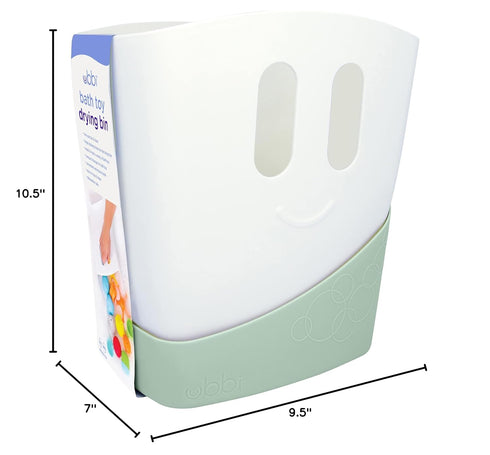 Ubbi Bath Toy Organizer Caddy with Removable Drying Rack Bin & Scoop for Toddlers + Baby, Freestanding Sage