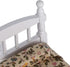 Wooden Doll House Bed, 1:12 Scale Miniature Bedroom Furniture Set with Mattress and Pillows