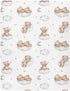 KICPOAY 52 28 Fitted Crib Sheets White Bears with Clouds Stretchy Portable Playard Sheets for Baby Toddler, Breathable