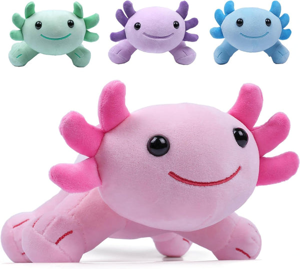 Axolotl Plush Toy - 10.8” Soft Cute Stuffed Cotton Pillow - Kawaii Salamander Animal Gift for Boys & Girls
