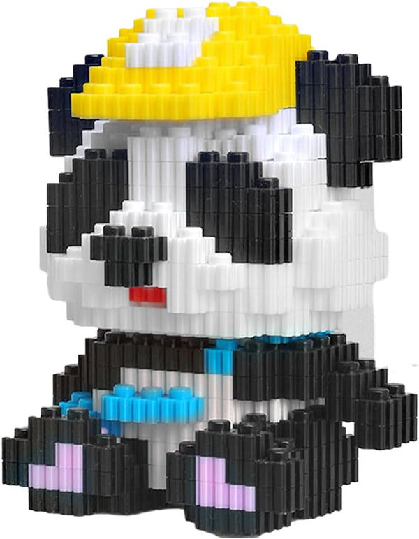 Larcele Micro Building Blocks Animal Set - DIY Mini 3D Building Toy Bricks, 378 Dots KLJM-10 (Spring Panda)