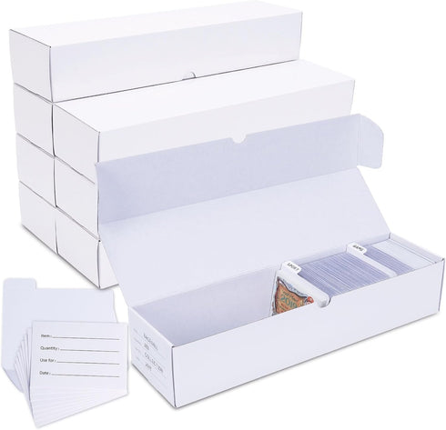 Trading-Card Storage Box, 8-Pack 1000 Count Corrugated Cardboard with Dividers for TCG/Magic Storage