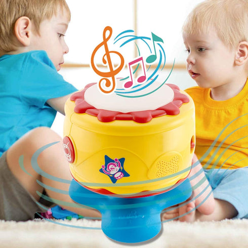 ISEE Musical Baby Toys 12-18 Months, Light Up Sensory Bongo Drum Set for Toddlers 1-3, Educational Birthday Gift