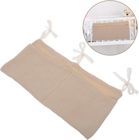Stroller Organizer Bag Double Slot Hanging Storage for Milk Bottles Diapers Skin Easy Attachment for Bed Stroller