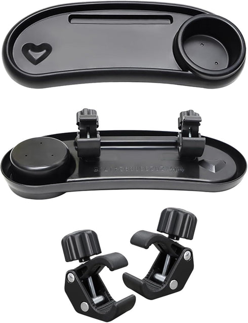 3-in-1 Universal Stroller Snack Tray with Cup Holder and Phone Holder, Perfect for Shopping and Stroller Accessories