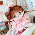 niannyyhouse 20cm Plush Doll Caramel Girl Humanoid Stuffed Body, 8in Normal Body Wearable Clothing Dress Up Gifts