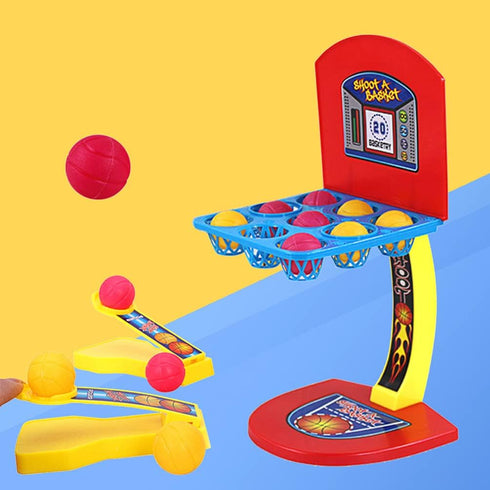 jojofuny Tabletop Basketball Hoop Toy, Mini Finger Shooting Sport Game for Children Kids Table Top Fun