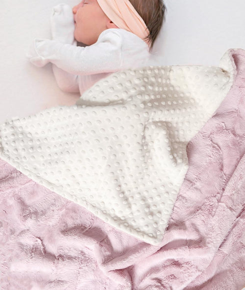 Cozy 50 60 inch) BUTTZO Baby Blanket for Boys Girls Toddlers, Fuzzy Soft Warm Minky Dot Receiving Blanket,Baby Newborn