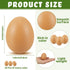 24 Syhood Pcs Wooden Fake Eggs Wood Chicken Eggs for Crafts Unpainted Egg with Blank Egg Cartons for Crafts Get Hens