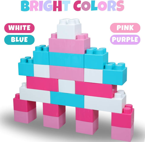 Liberty Imports 24 PCS Giant Blocks for Toddlers, Set of Plastic Large Building Blocks for Kids Creative Play