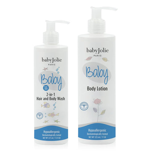 Baby Jolie Baby Bath 2 Pieces Bundle - 1 Body Lotion +