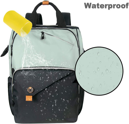 Backpack,Large Pack Black(US7340-GB) Hap Tim Diaper Bag Capacity Travel Back Maternity Baby Nappy Changing Bags, Double