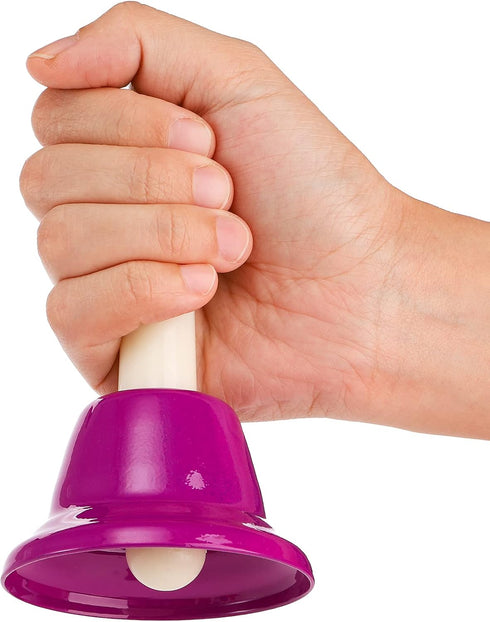 Tosnail 8 Note Metal Hand Bells - Colorful Musical Percussion Toy Instruments for Kids, Children