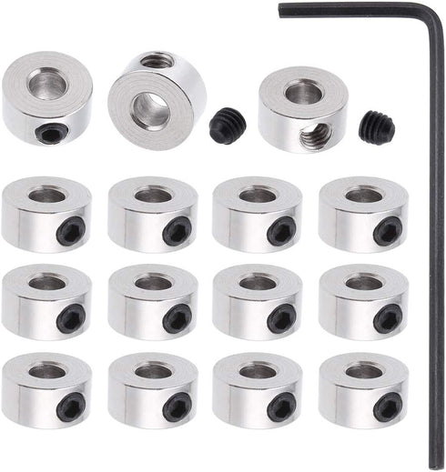 15pcs 1/8" Set 8x3.1mm 0.31"x 0.12" Hobbypark Plated Landing Gear Stopper Wheel Collar / RC Airplane Replacement