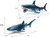 Gemini&Genius Sea Animal Great White Shark and Whale Shark Action Figure Set, Soft Rubber Marine Animal Model Toys for