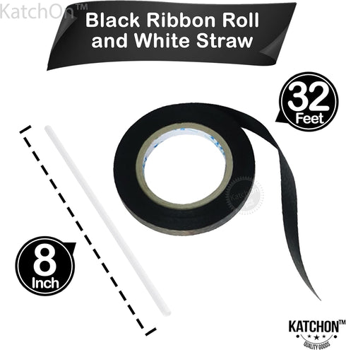 KatchOn Large Black Mylar Balloons, 22 Inch, Pack of 6 for Birthday, Anniversary, Halloween Decorations