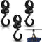 Yoogeer 4Pcs Black Walker Hook Hanging Multipurpose 360 Rotation Stroller Clip Diaper Bag